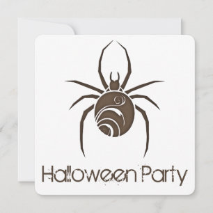 Invitación a la fiesta de Halloween de la araña ma
