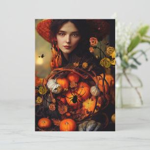 Invitación a la fiesta de Halloween de la bruja de