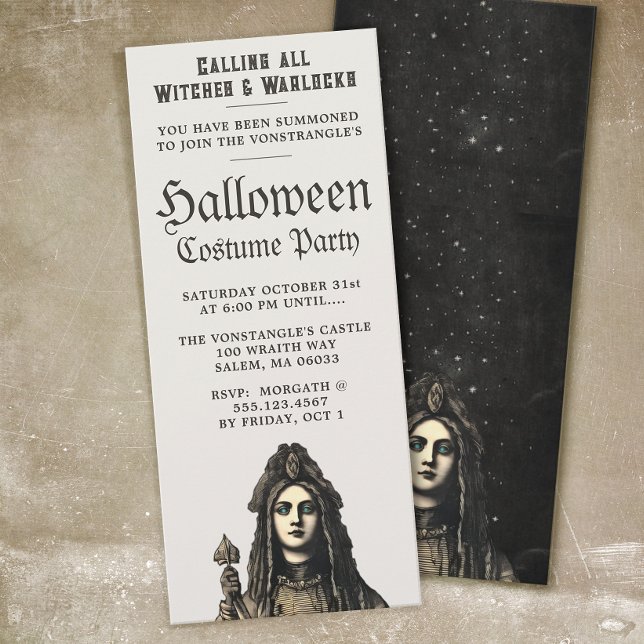Invitación a la fiesta de Halloween de la Bruja de (Subido por el creador)
