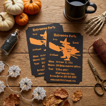 Invitación a la fiesta de Halloween de la bruja na