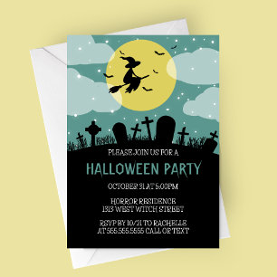 Invitación a la fiesta de Halloween de la Bruja Vo