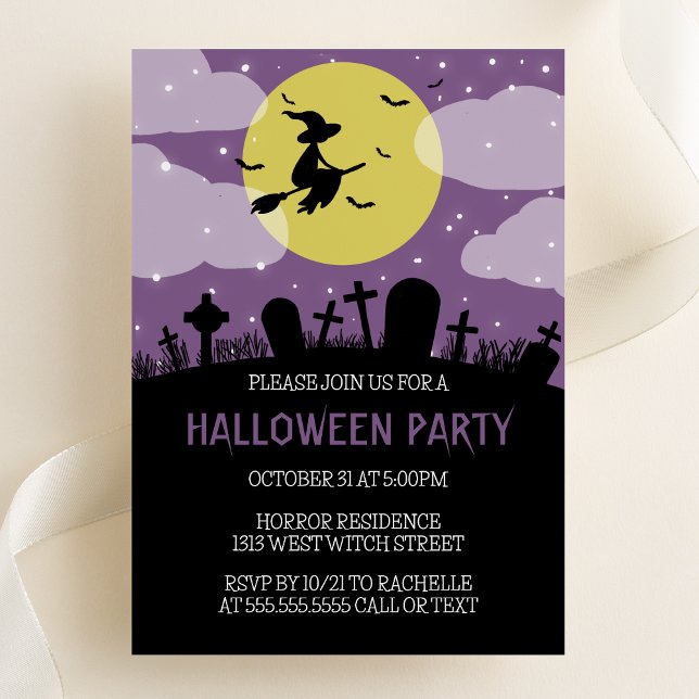 Invitación a la fiesta de Halloween de la Bruja Vo (Subido por el creador)
