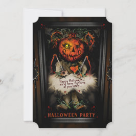 Invitación a la fiesta de Halloween de la calabaza