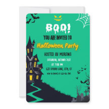 Invitación a la fiesta de Halloween de la casa emb