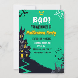 Invitación a la fiesta de Halloween de la casa emb