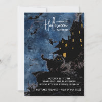 Invitación a la fiesta de Halloween de la casa emb