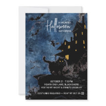 Invitación a la fiesta de Halloween de la casa emb
