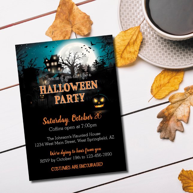 Invitación a la fiesta de Halloween de la casa emb (Subido por el creador)