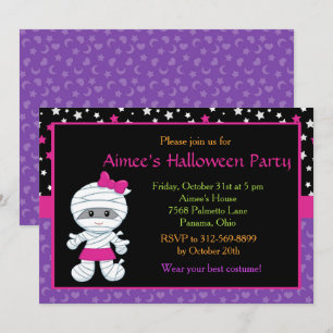 Invitación a la fiesta de Halloween de la Chica Cu