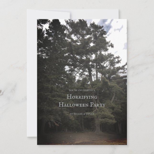 Invitación a la fiesta de Halloween de la época de (Anverso)