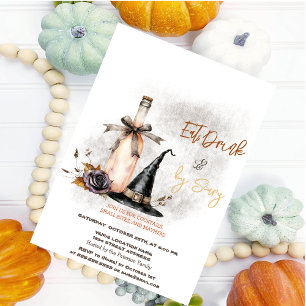 Invitación a la fiesta de Halloween de la flor de