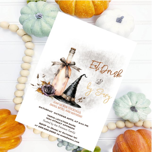 Invitación a la fiesta de Halloween de la flor de  (Subido por el creador)