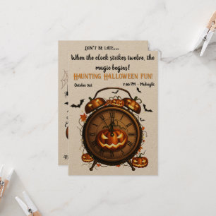 Invitación a la fiesta de Halloween de la Hora de 