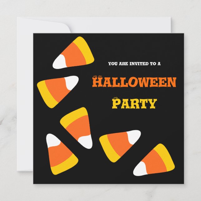 Invitación a la fiesta de Halloween de la locura d (Anverso)