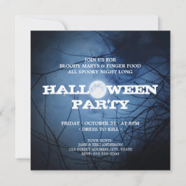 Invitación a la fiesta de Halloween de la Luna Com