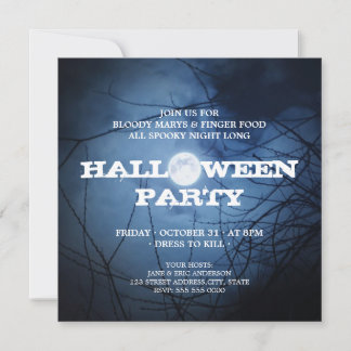 Invitación a la fiesta de Halloween de la Luna Com