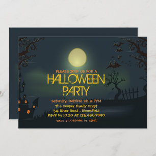 Invitación a la fiesta de Halloween de la Luna Pál