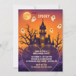 Invitación a la fiesta de Halloween de la mansión