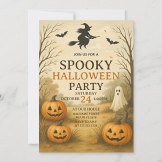 Invitación a la fiesta de Halloween de la noche de