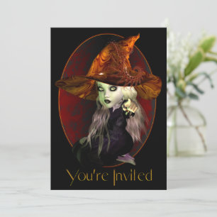 Invitación a la fiesta de Halloween de la Pequeña