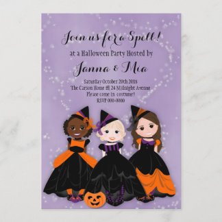 Invitación a la fiesta de Halloween de la Pequeña