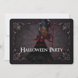 Invitación a la fiesta de Halloween de la Pequeña 