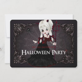 Invitación a la fiesta de Halloween de la Pequeña 