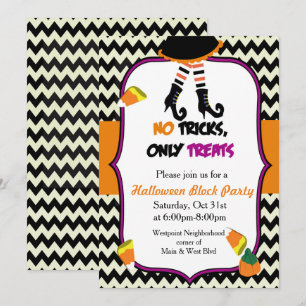 Invitación a la fiesta de Halloween de la pequeña