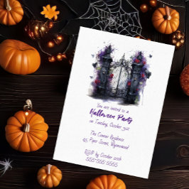 Invitación a la fiesta de Halloween de la Puerta E