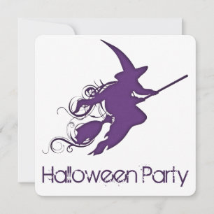 Invitación a la fiesta de Halloween de la silueta 