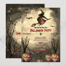 Invitación a la fiesta de Halloween de las calabaz
