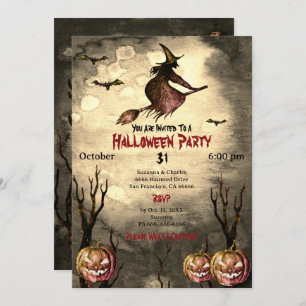 Invitación a la fiesta de Halloween de las calabaz