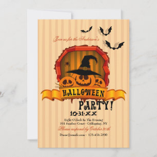 Invitación a la fiesta de Halloween de las calabaz