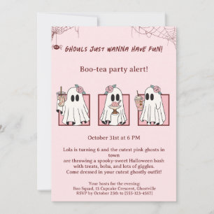 Invitación a la fiesta de Halloween de los fantasm