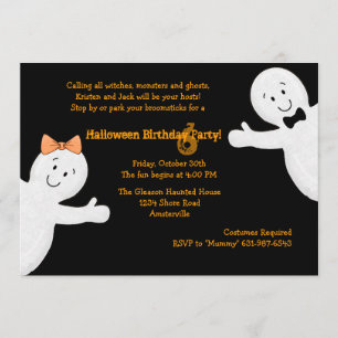 Invitación a la fiesta de Halloween de los hermano