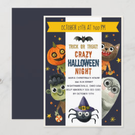 Invitación a la fiesta de Halloween de los Monstru