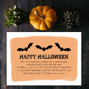 Invitación a la fiesta de Halloween de los murciél