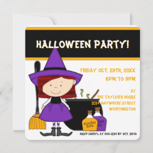 Invitación a la fiesta de Halloween de los niños d