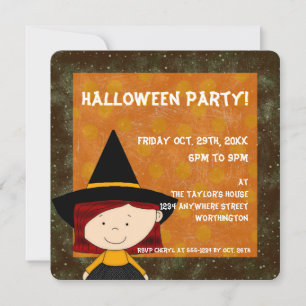 Invitación a la fiesta de Halloween de los niños d