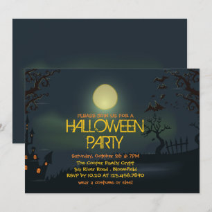 Invitación a la fiesta de Halloween de Luna Pálida