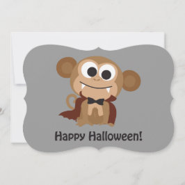 Invitación a la fiesta de halloween de monos con v