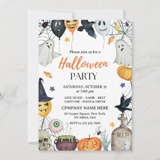 Invitación a la fiesta de Halloween de negocios mi