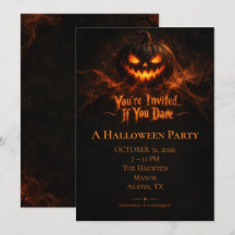 Invitación a la fiesta de Halloween de resplandor