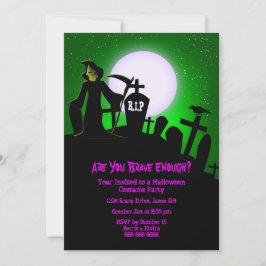 Invitación a la fiesta de Halloween de Scary Grim 