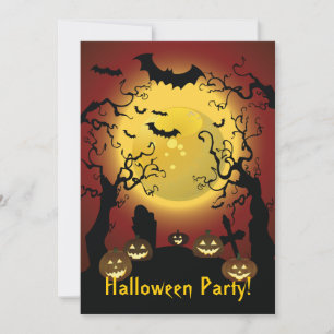 Invitación a la fiesta de Halloween de Scary Trees