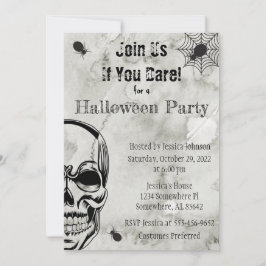 Invitación a la fiesta de Halloween de Skull and S