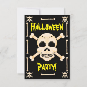 Invitación a la fiesta de Halloween de Skull & Cro