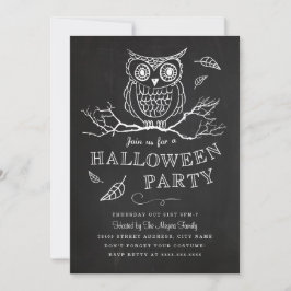 Invitación a la fiesta de Halloween de Spooky Owl