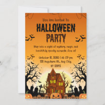 Invitación a la fiesta de Halloween de tallado de 