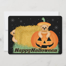 Invitación a la fiesta de Halloween de Teddy Bear 